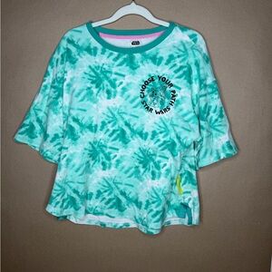 Disney Star Wars Tie-Dye Tee - Green and White